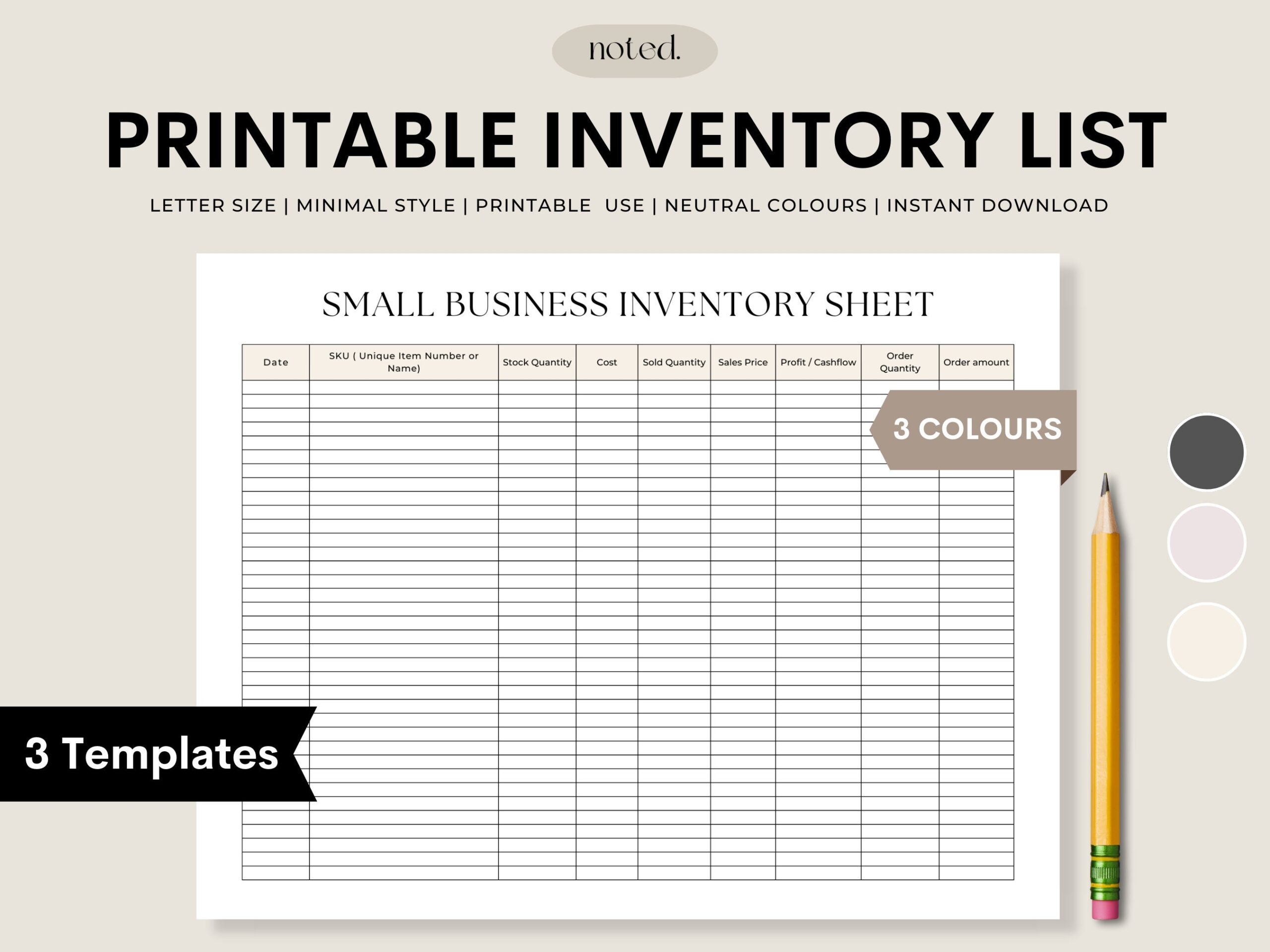 Printable Inventory Tracker Inventory Management Form Small 