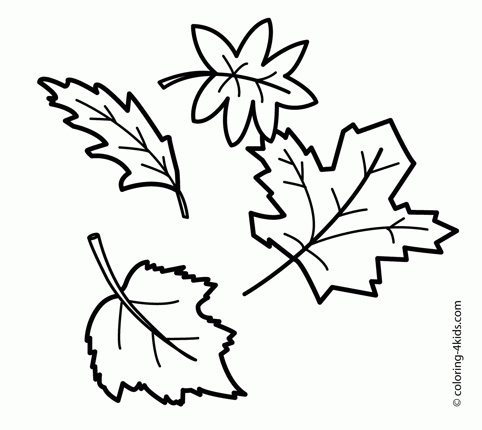 Printable Leaves Coloring Pages Coloring Home