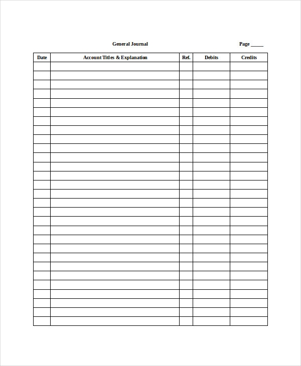 Printable Ledger Sheet Room Surf