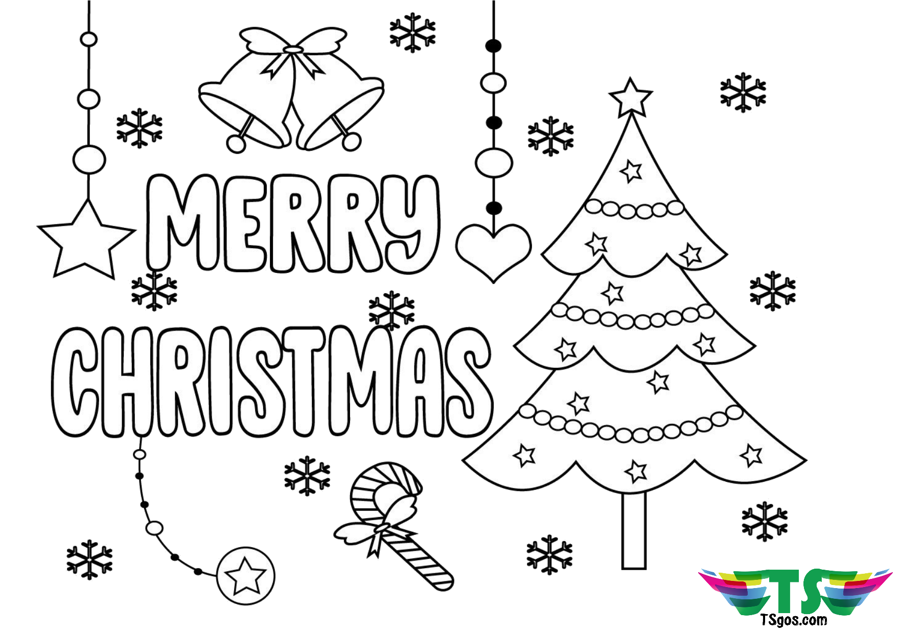 Printable Merry Christmas Coloring Pages