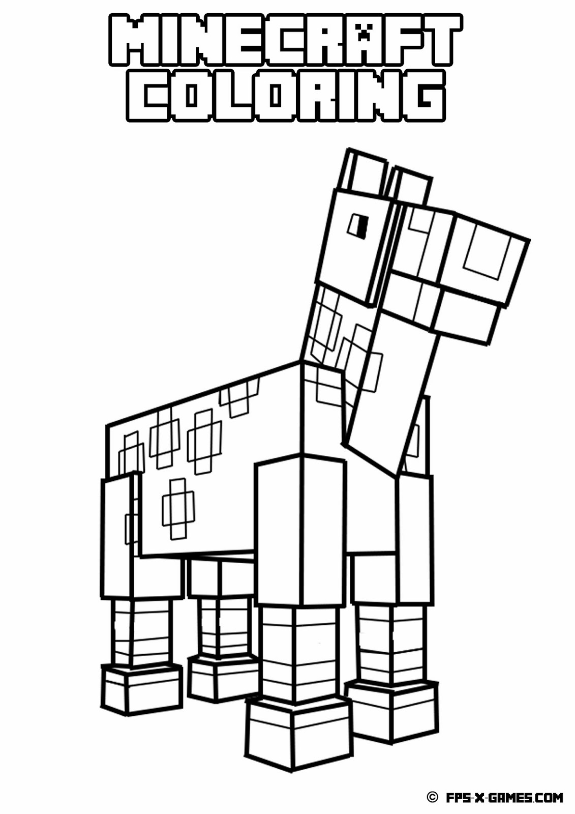 Printable Minecraft Coloring Pages Coloring Home