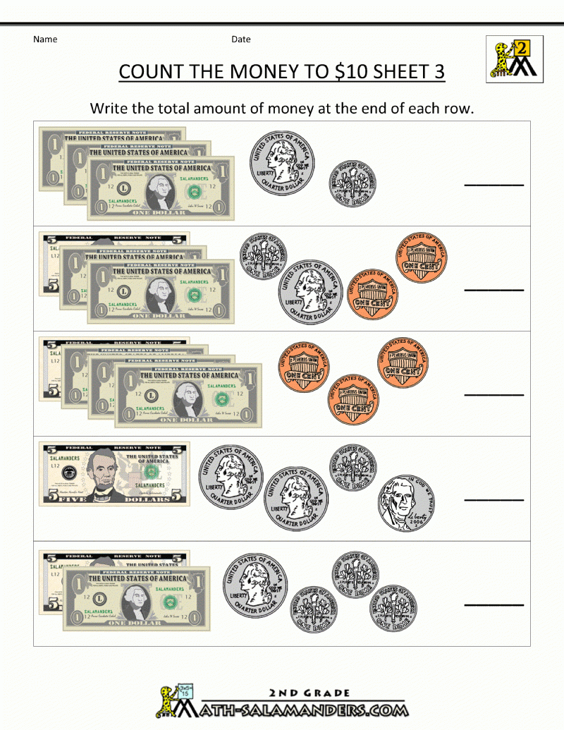 Printable Money Math Worksheets Printable Worksheets