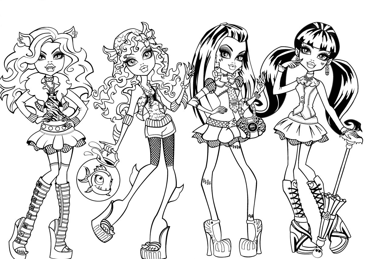 Printable Monster High Coloring Sheets Coloring Pages
