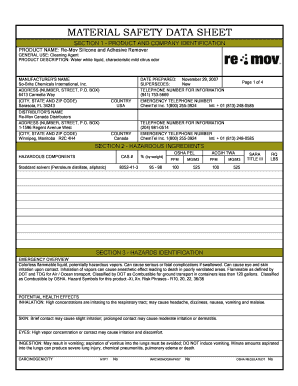 Printable Msds Sheets Online PDF Complete With Ease AirSlate SignNow