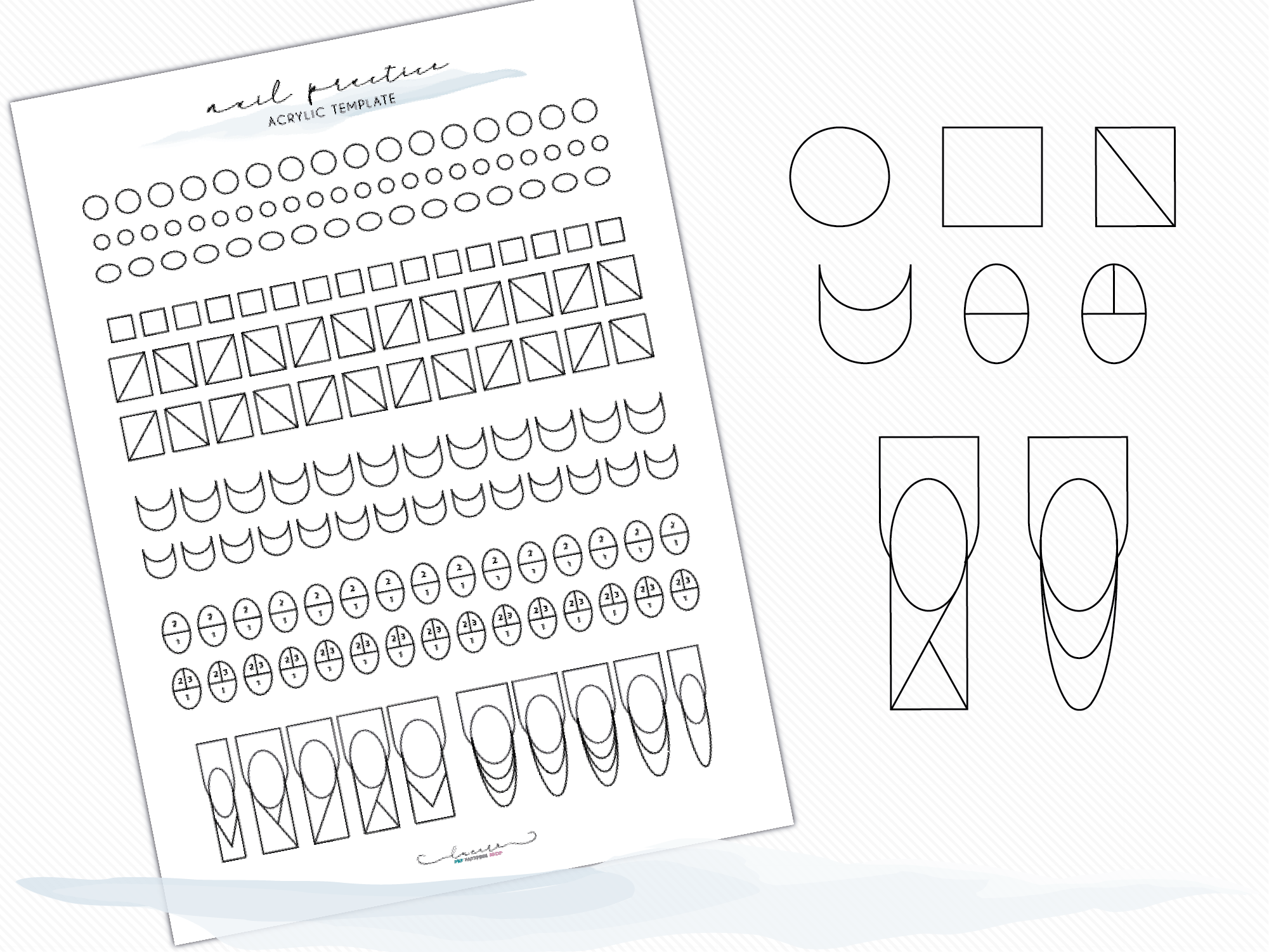 Printable Nail Art Practice Sheet Pdf Printable Word Searches