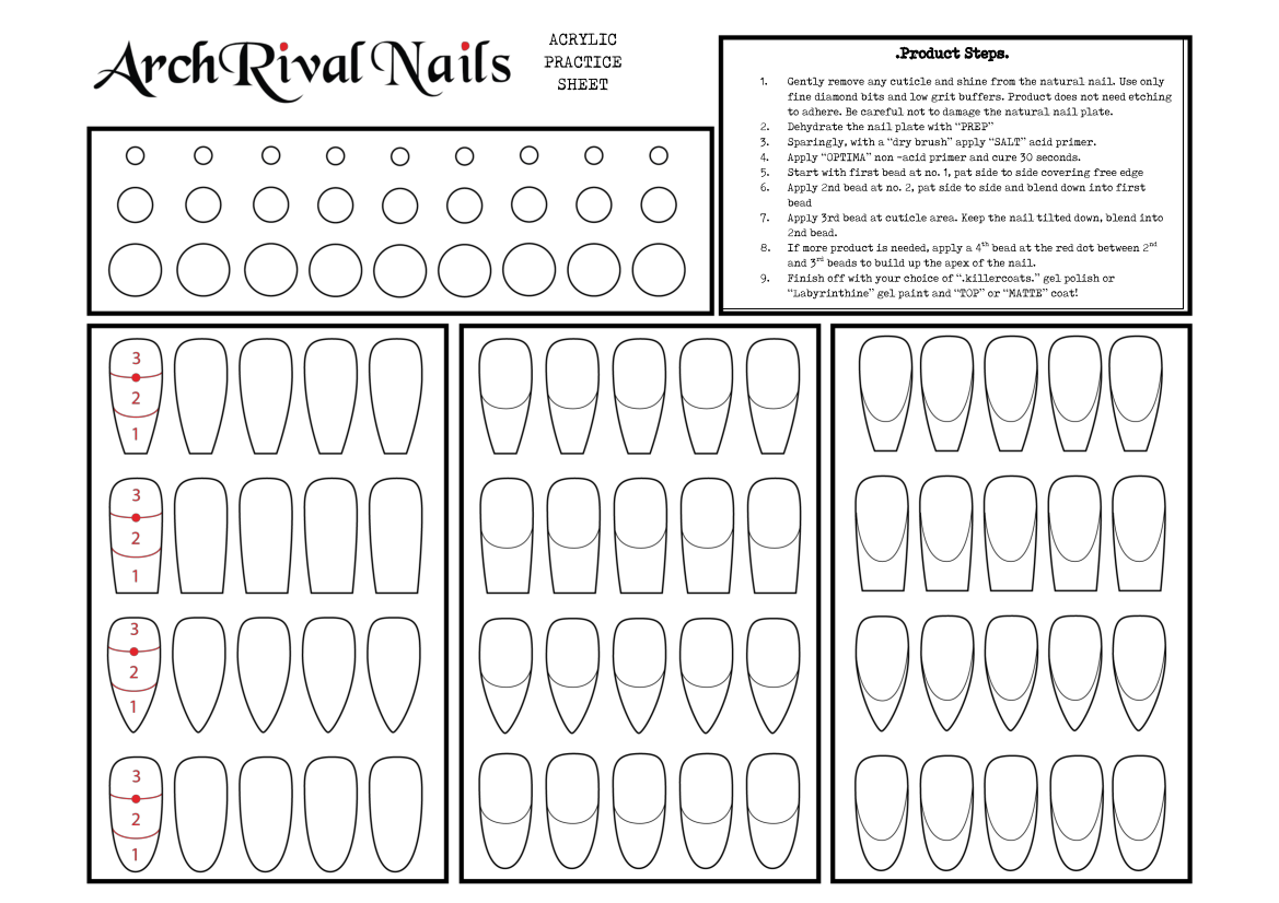 Printable Nail Practice Sheets Printable Nail Art 50 OFF