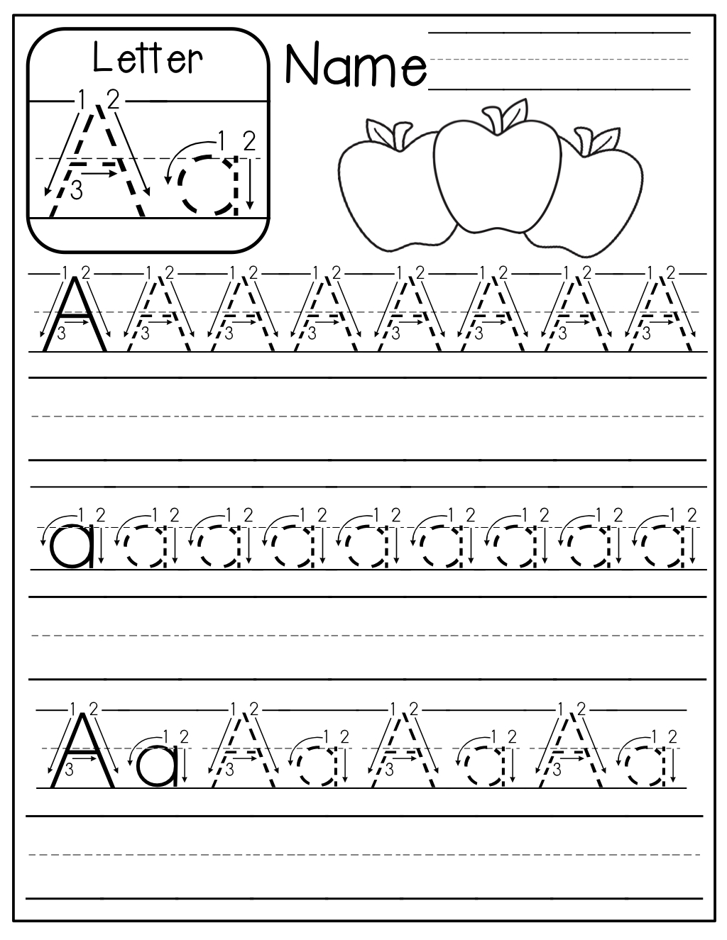 Printable Name Writing Practice Sheets