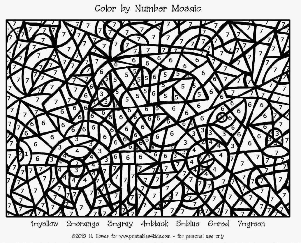 Printable Paint By Numbers For Adults Coloring Home