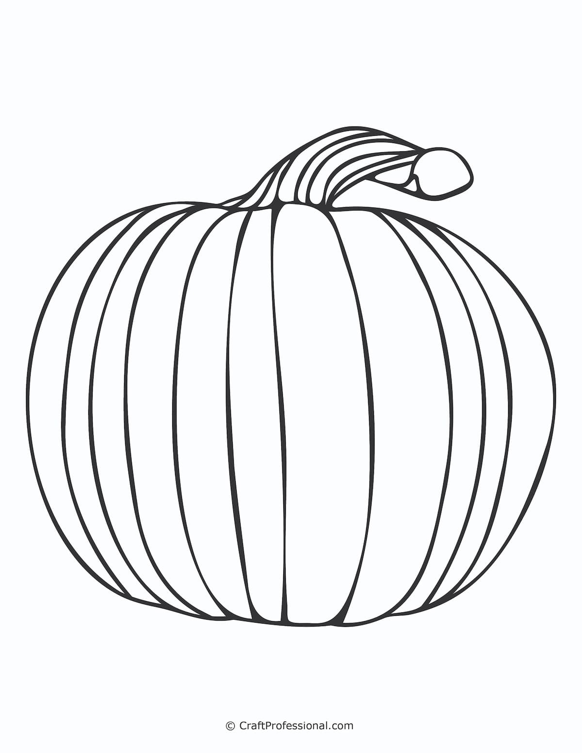 Printable Pumpkin Coloring Sheet