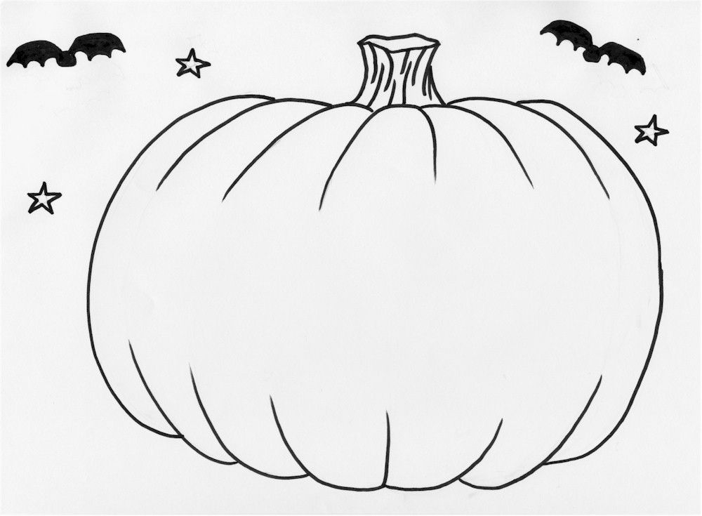 Printable Pumpkin Outline Coloring Home