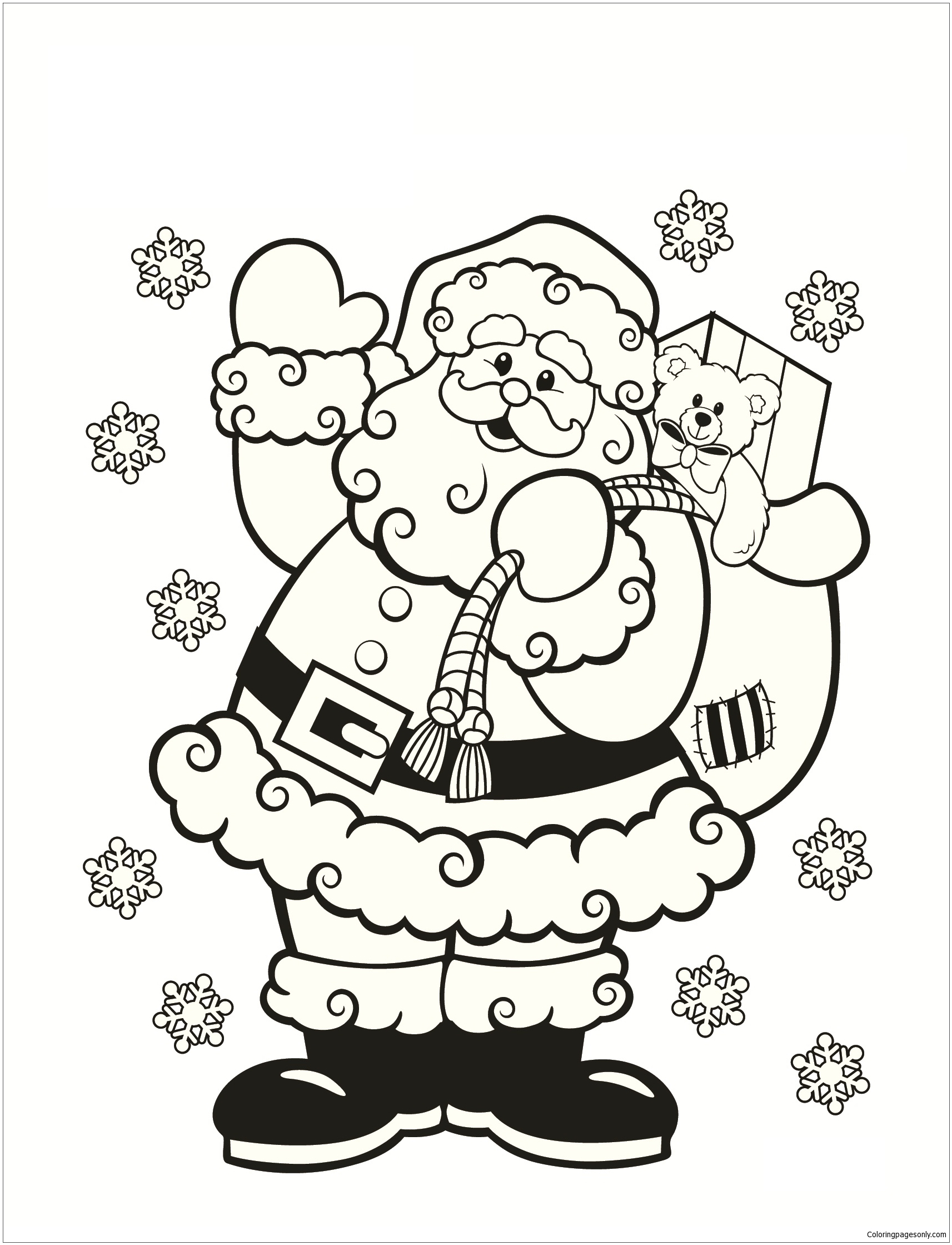 Printable Santa Coloring Sheets