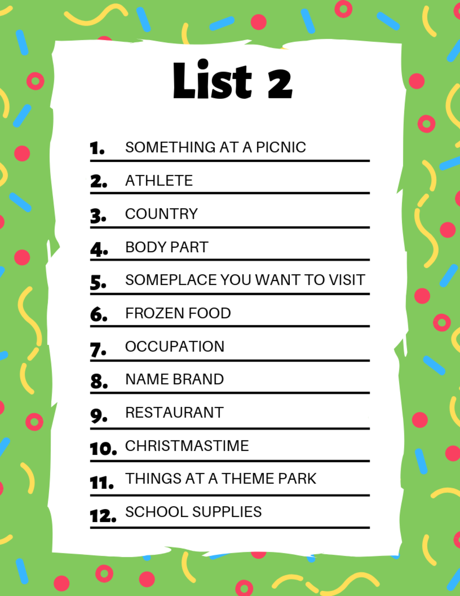 Printable Scattergories Categories Guluinformation