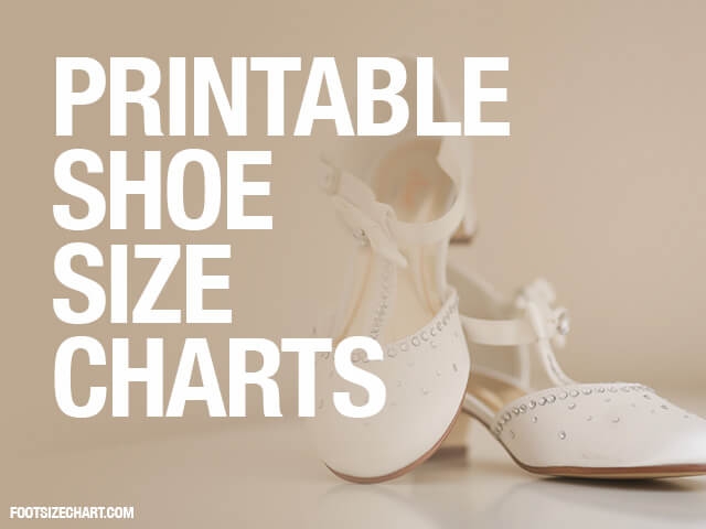 Printable Shoe Size Chart Download Print PDF