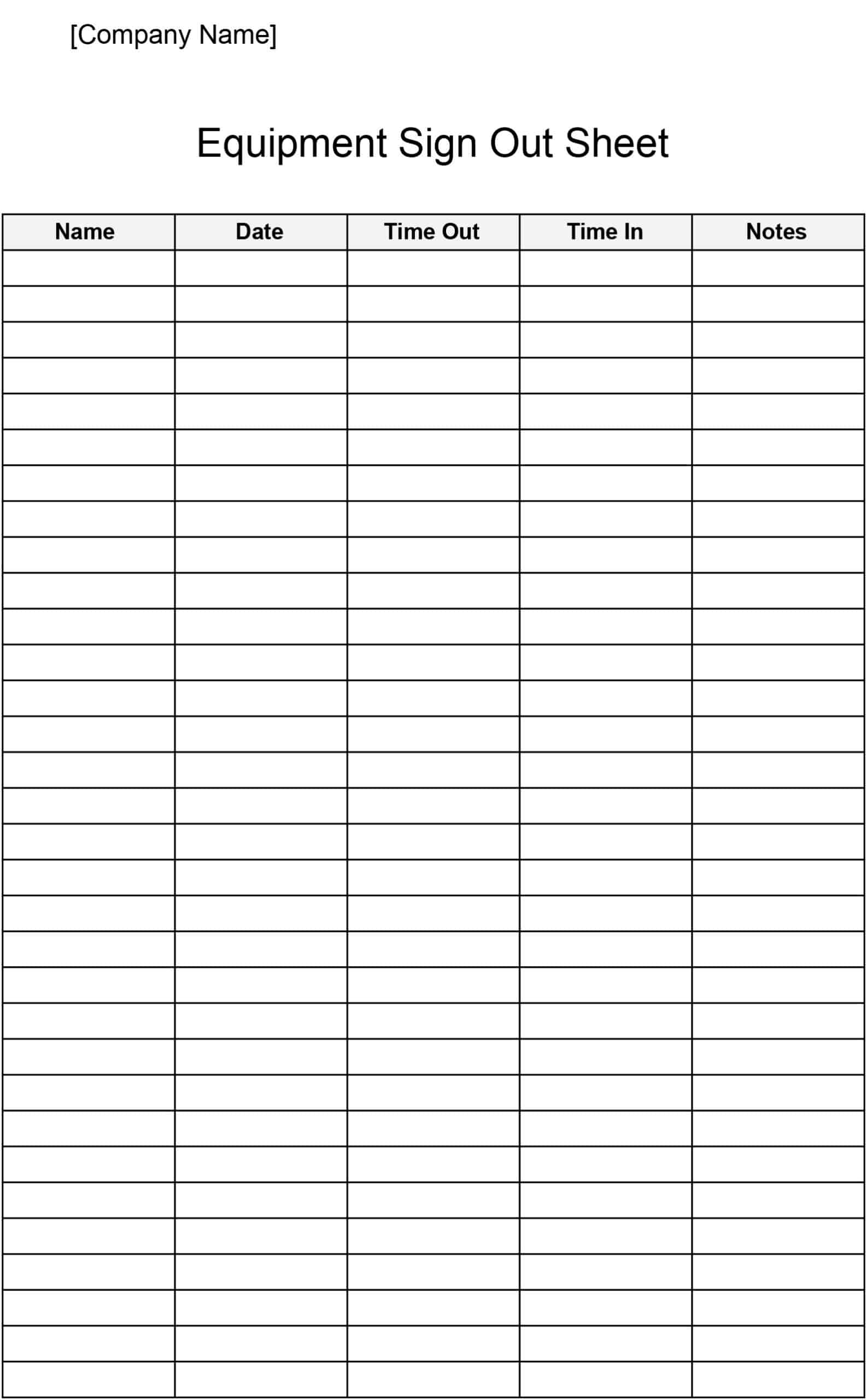 Printable Sign Out Sheet Printable Free Templates Printable Sign Out Sheet Printable Free Templates