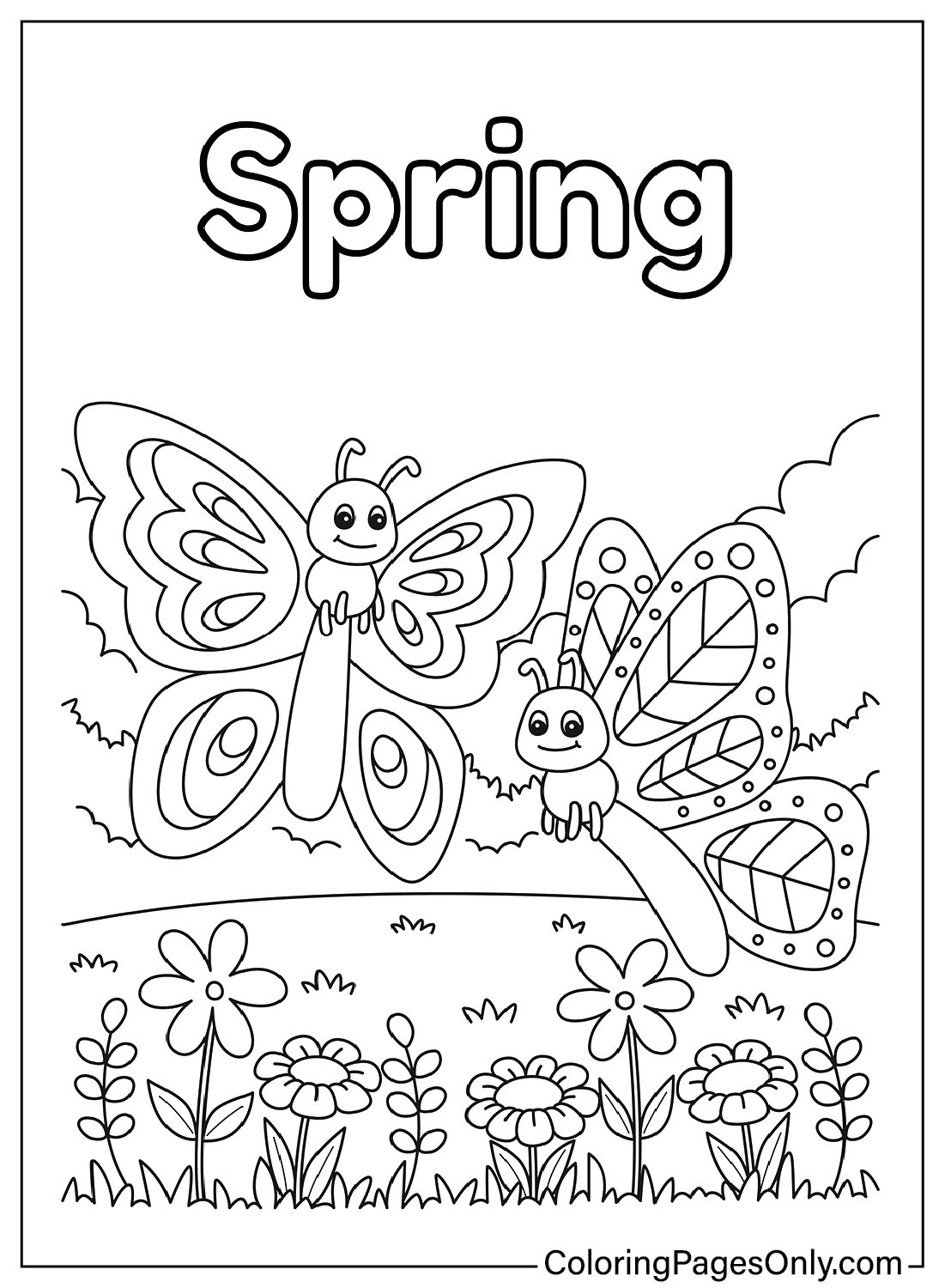 Printable Spring Coloring Pages Free Printable Coloring Pages