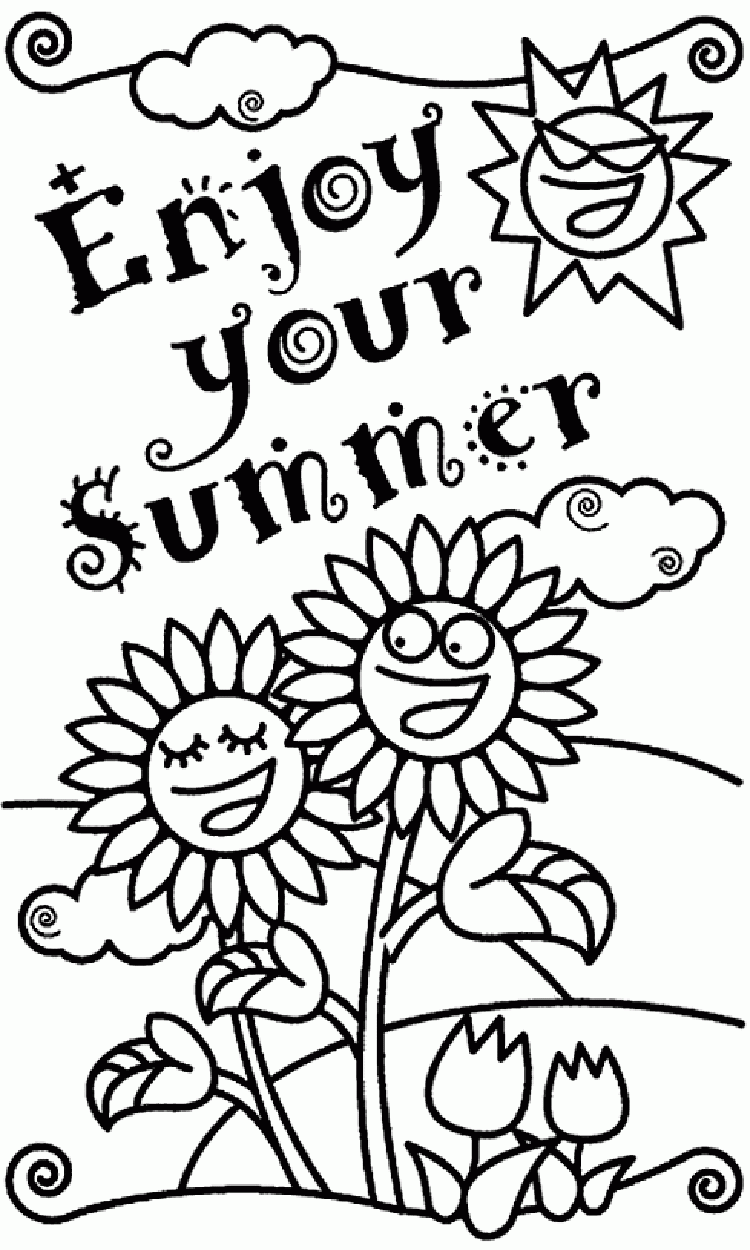 Printable Summer Coloring Sheets