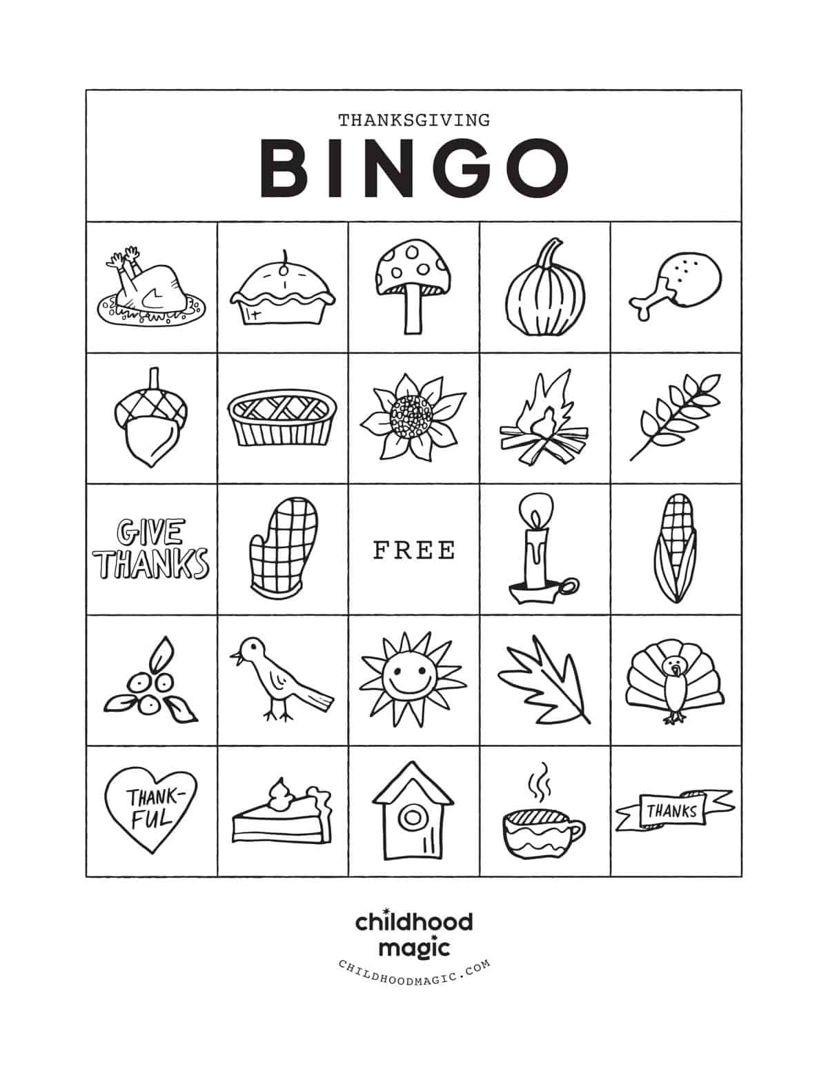 Printable Thanksgiving Bingo Sheets Printable Free Templates