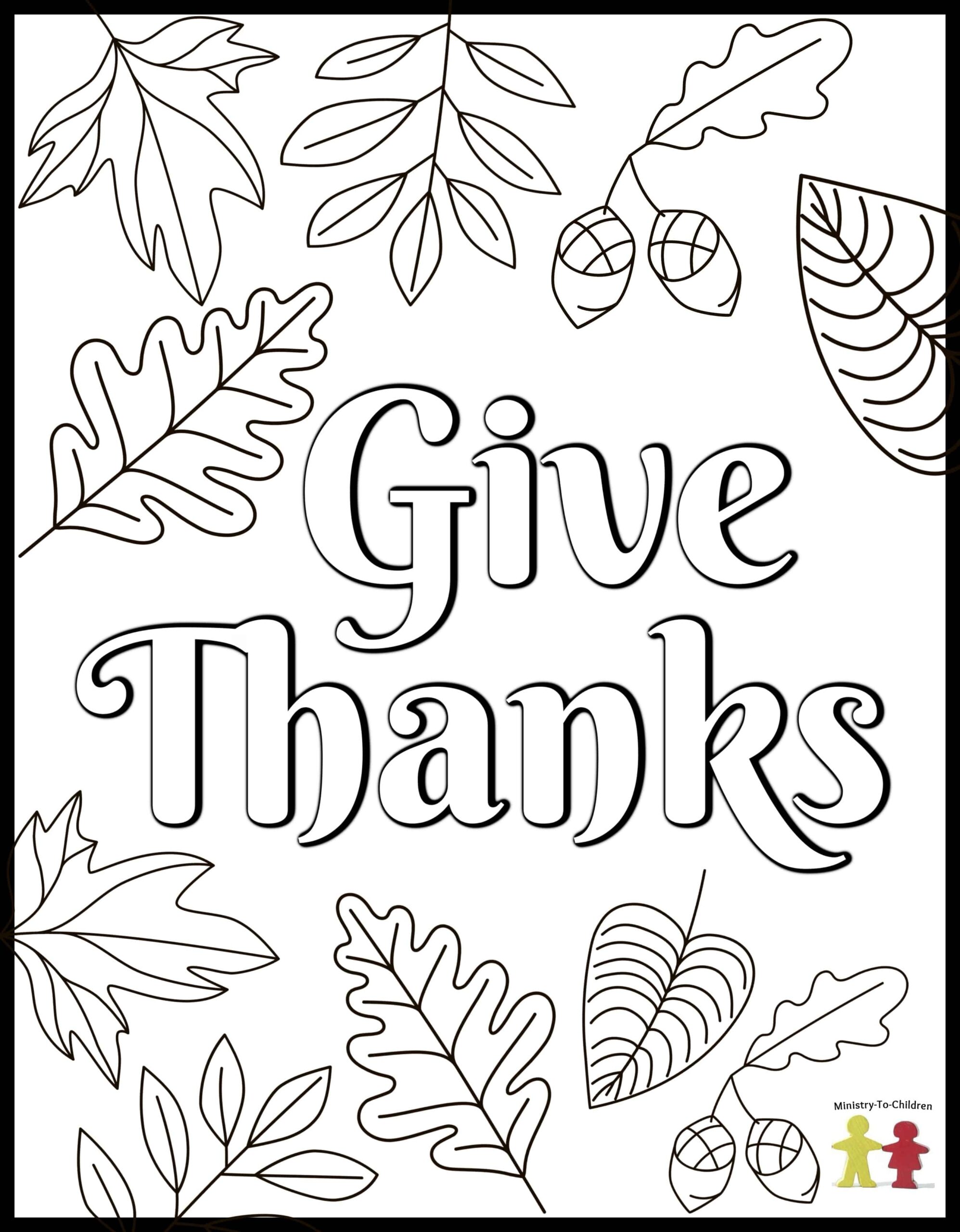 Printable Thanksgiving Color Sheets