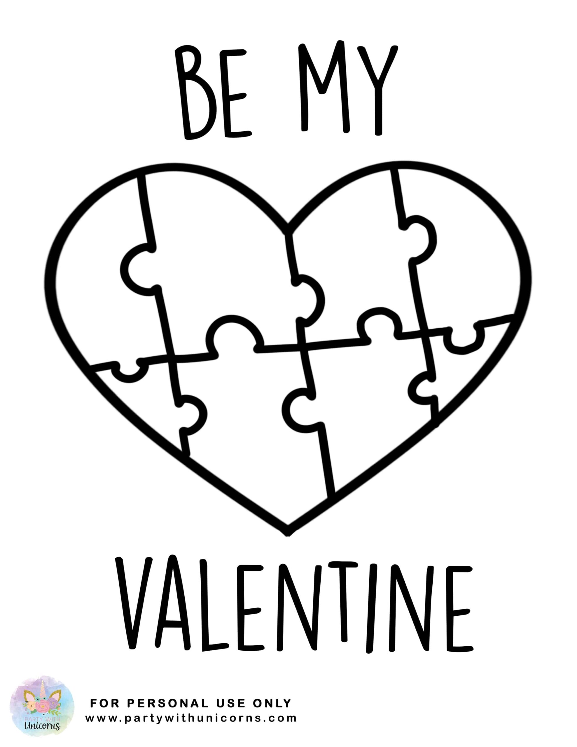 Printable Valentine Coloring Sheets