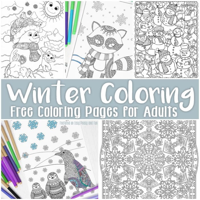 Printable Winter Coloring Pages For Adults