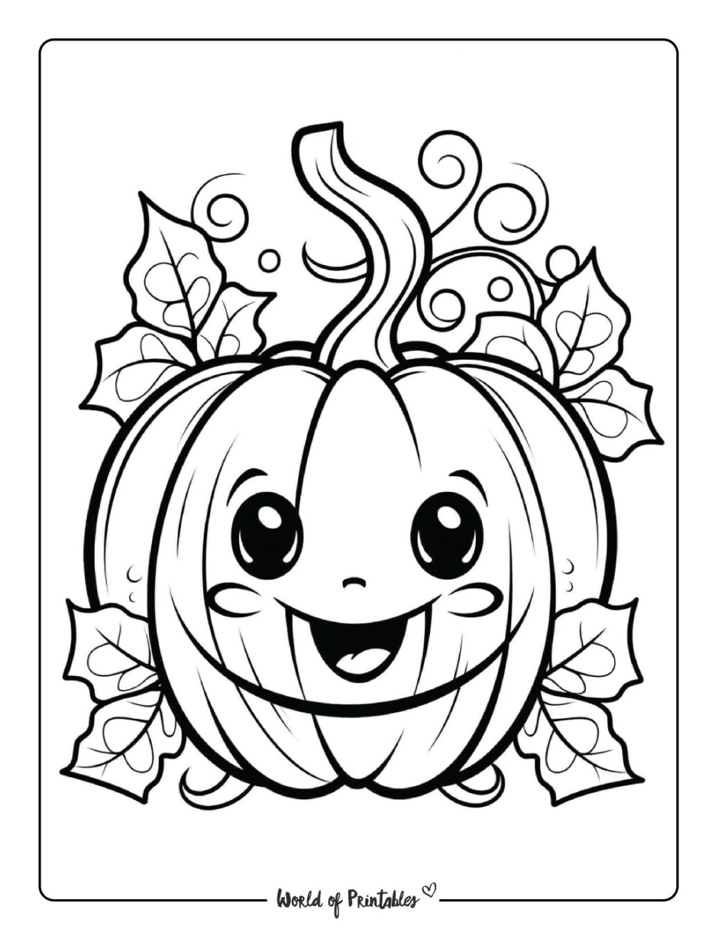 Pumpkin Coloring Pages World Of Printables