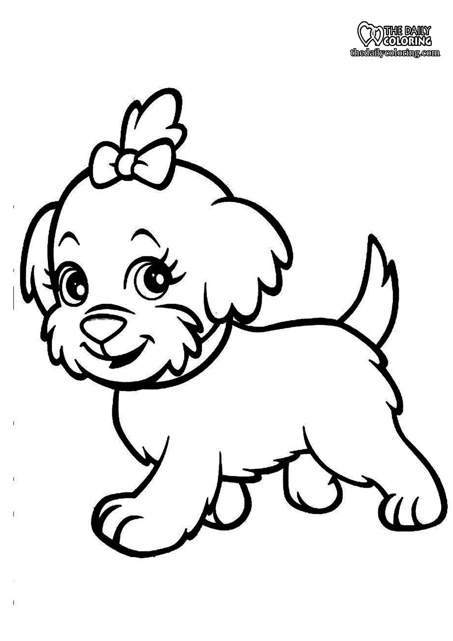 Puppy Coloring Sheets Radinriko