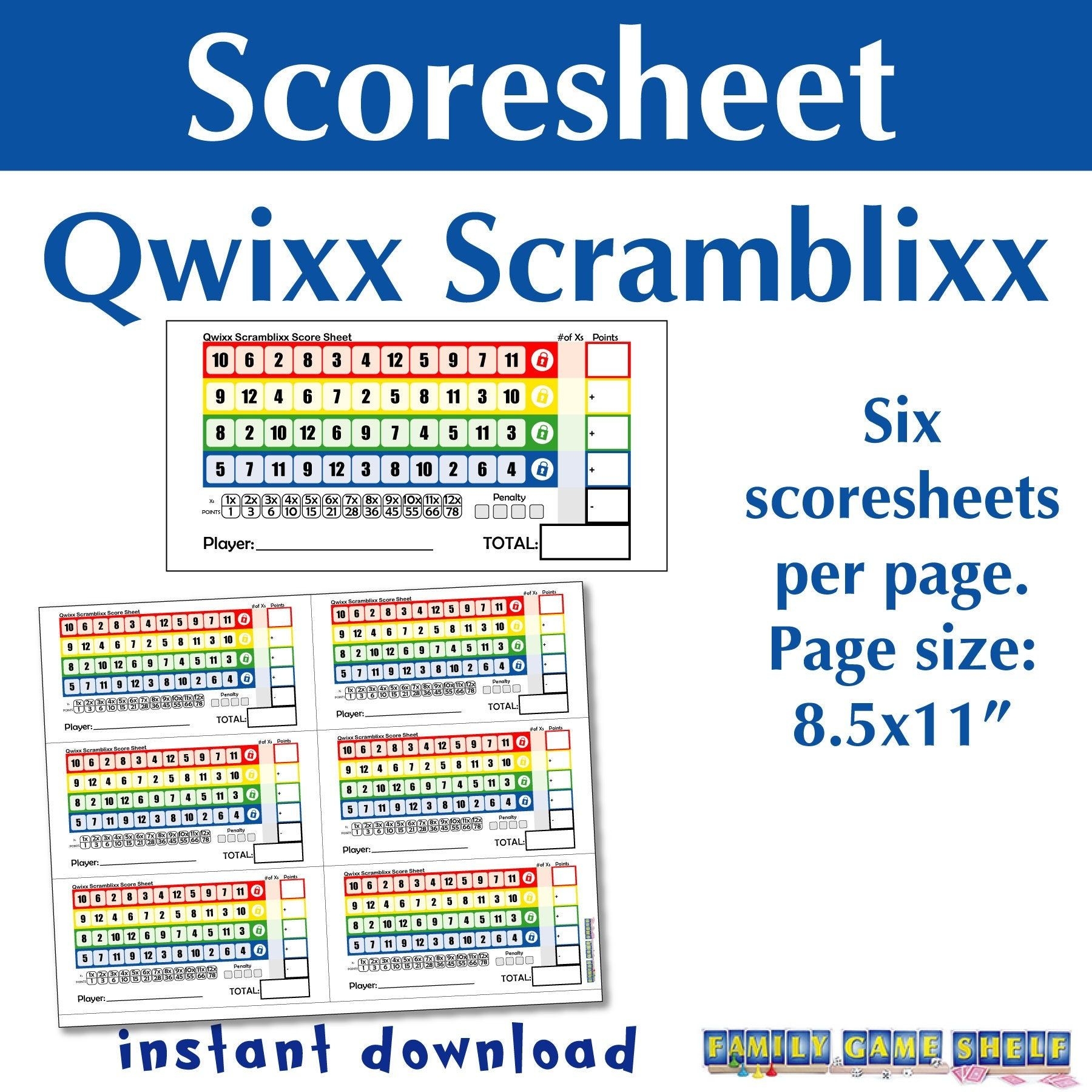 Qwixx Score Sheets Printable Dev onallcylinders