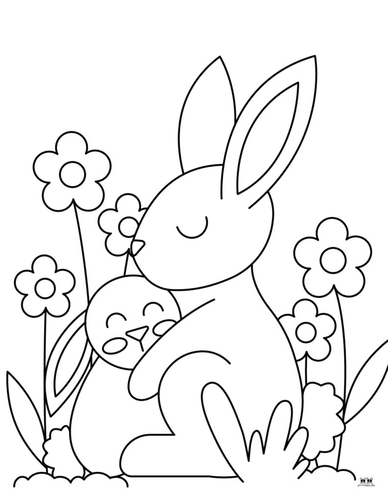 Rabbit Coloring Sheet Printable Rabbit Coloring Page Free Coloring 