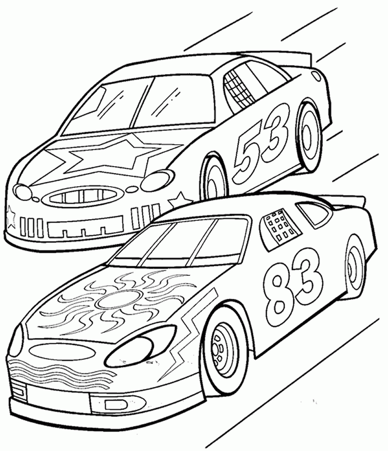 Race Car Coloring Sheets Printables