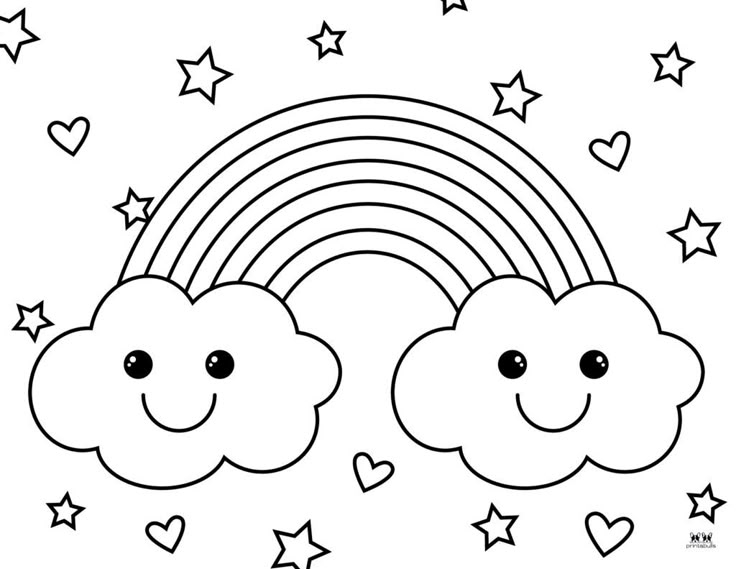Rainbow Coloring Pages Free Printable Pages