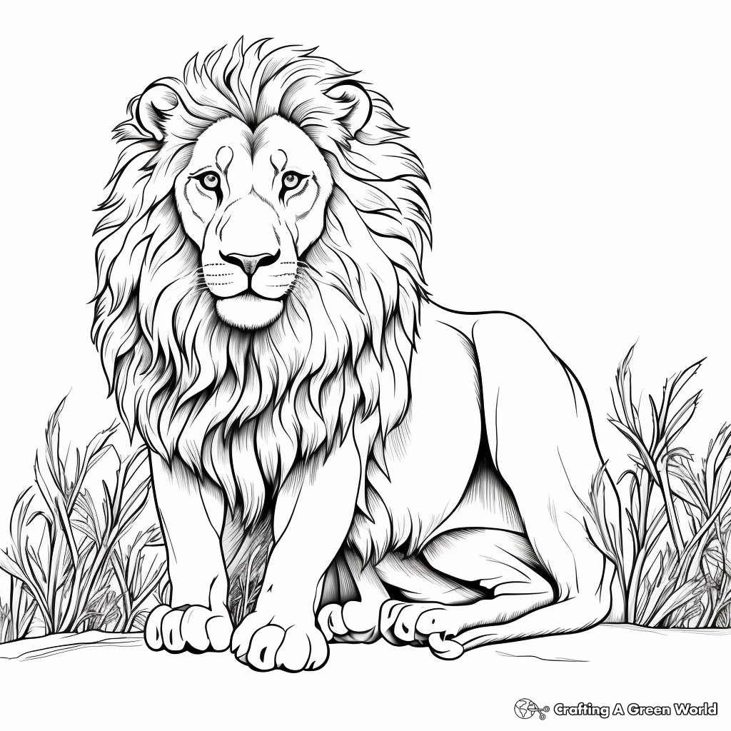 Realistic Lion Coloring Pages Printable Coloring Pages