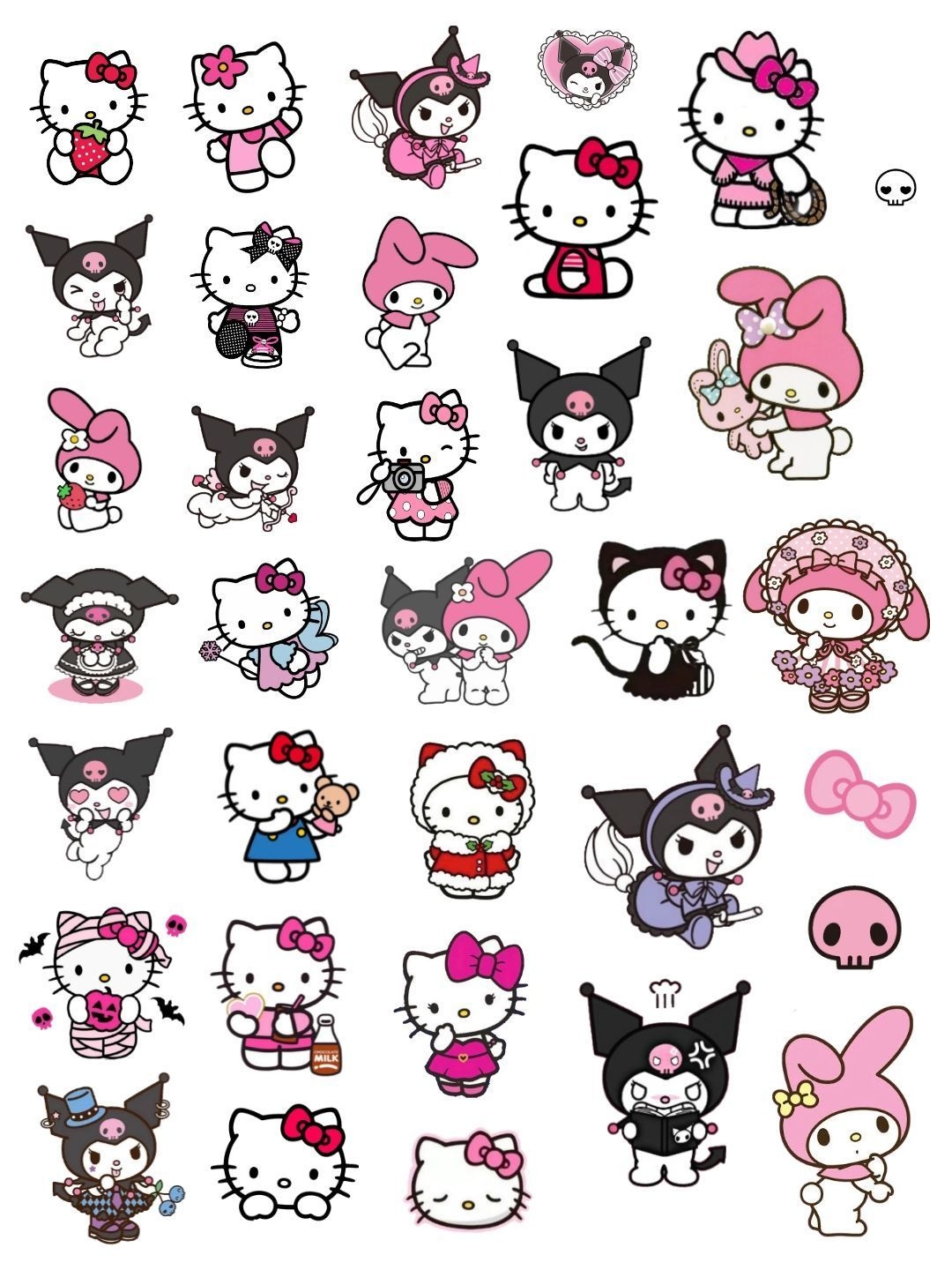 Sanrio Printable Sticker Sheet GoodNotes Planner Templates Free 