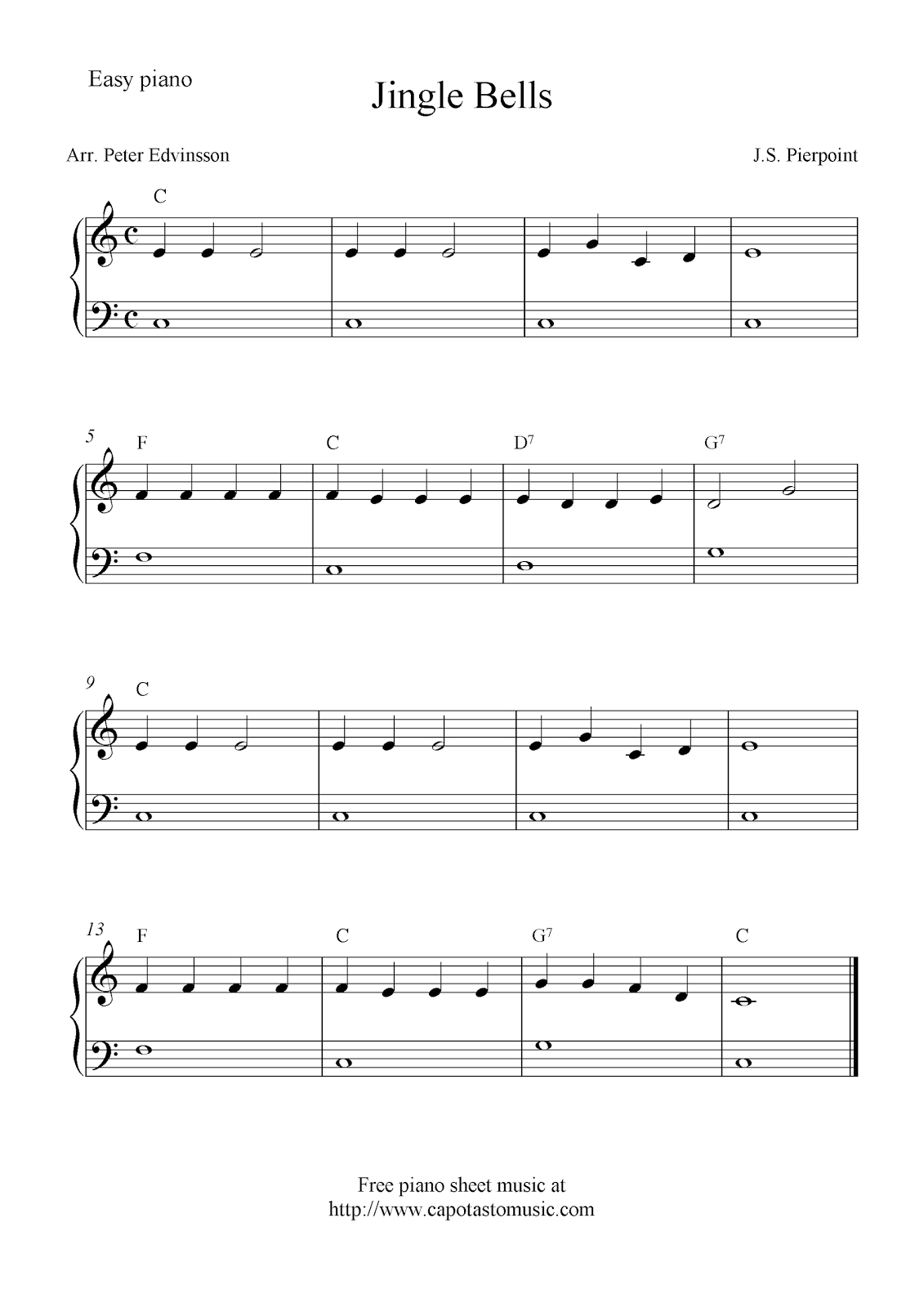 September 2011 Free Christmas Piano Sheet Music For Beginners 