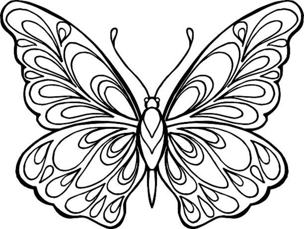 Simple Aesthetic Butterfly Coloring Page Free Printable Coloring The 