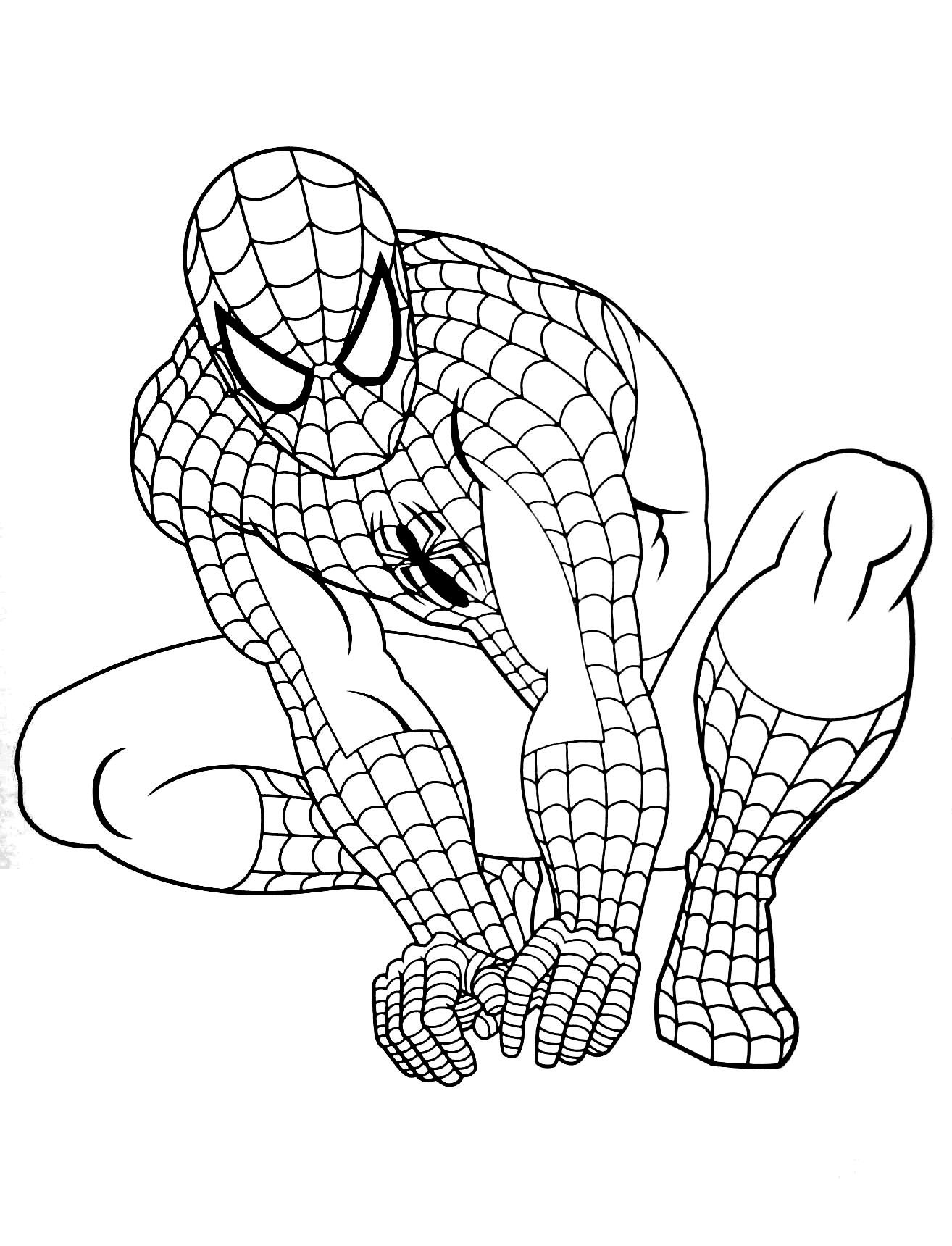 Spiderman Printable Coloring Sheets
