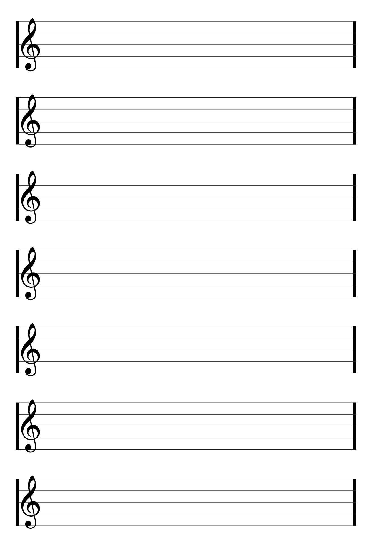 Staff Paper Blank Sheet Music 10 Free PDF Printables Printablee