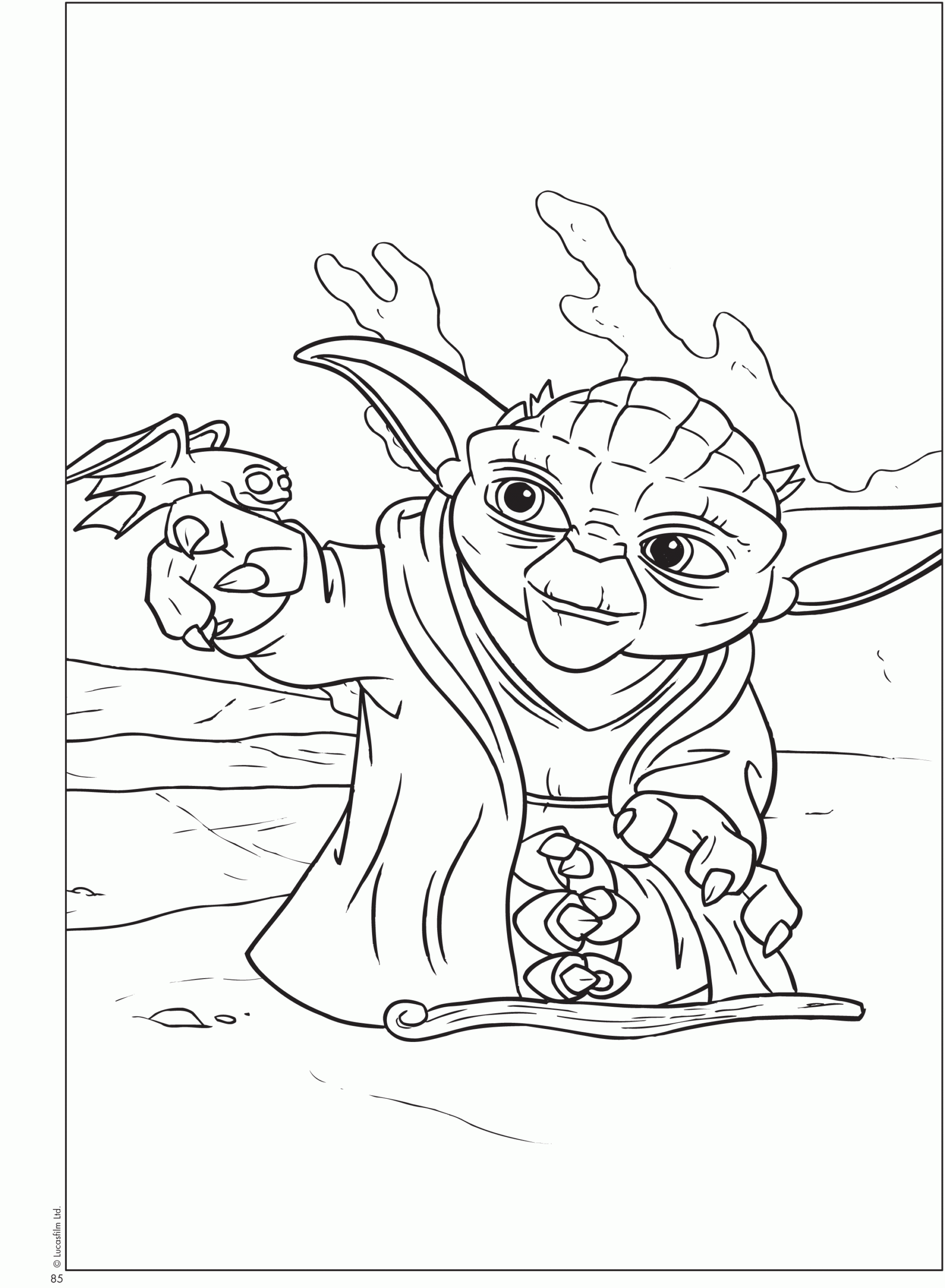 Star Wars Coloring Pages Yoda Coloring Home