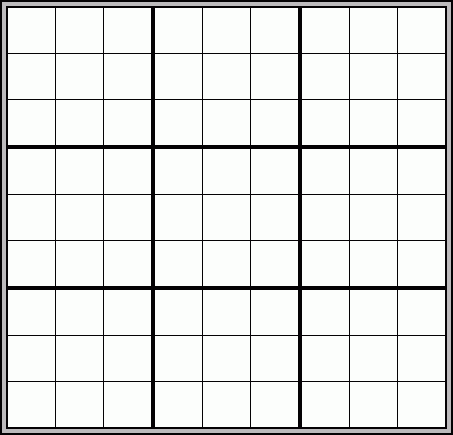 Sudoku Printable Blank Grid Sheets