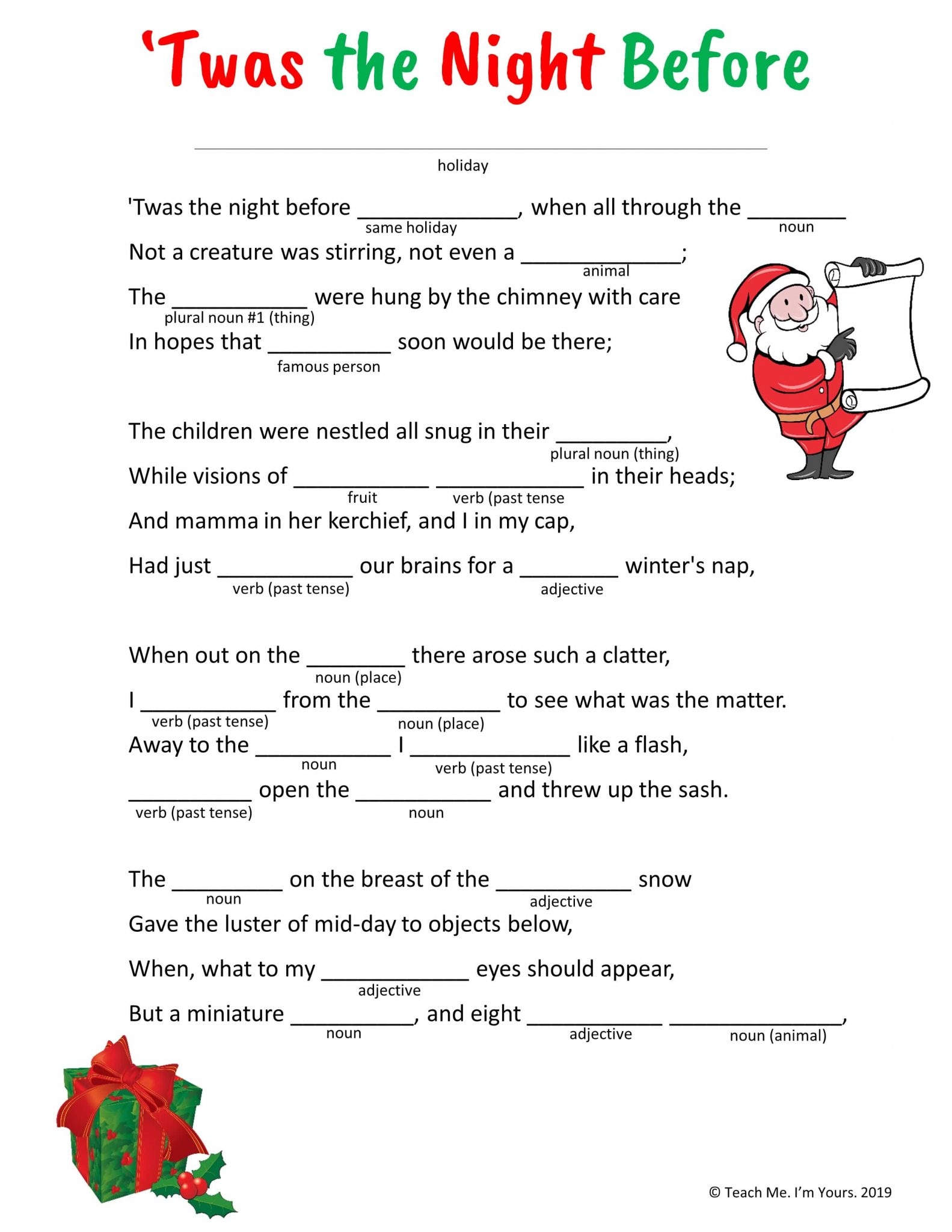 Summer Mad Lib FREE Printable Mad Libs Kids Mad Libs Printable Mad Libs 