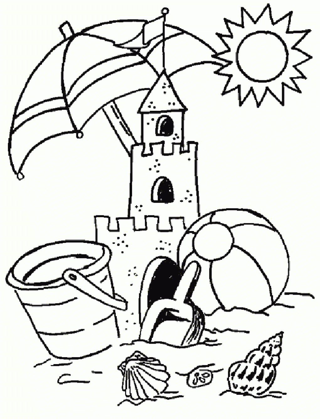 Summer Printable Coloring Sheets