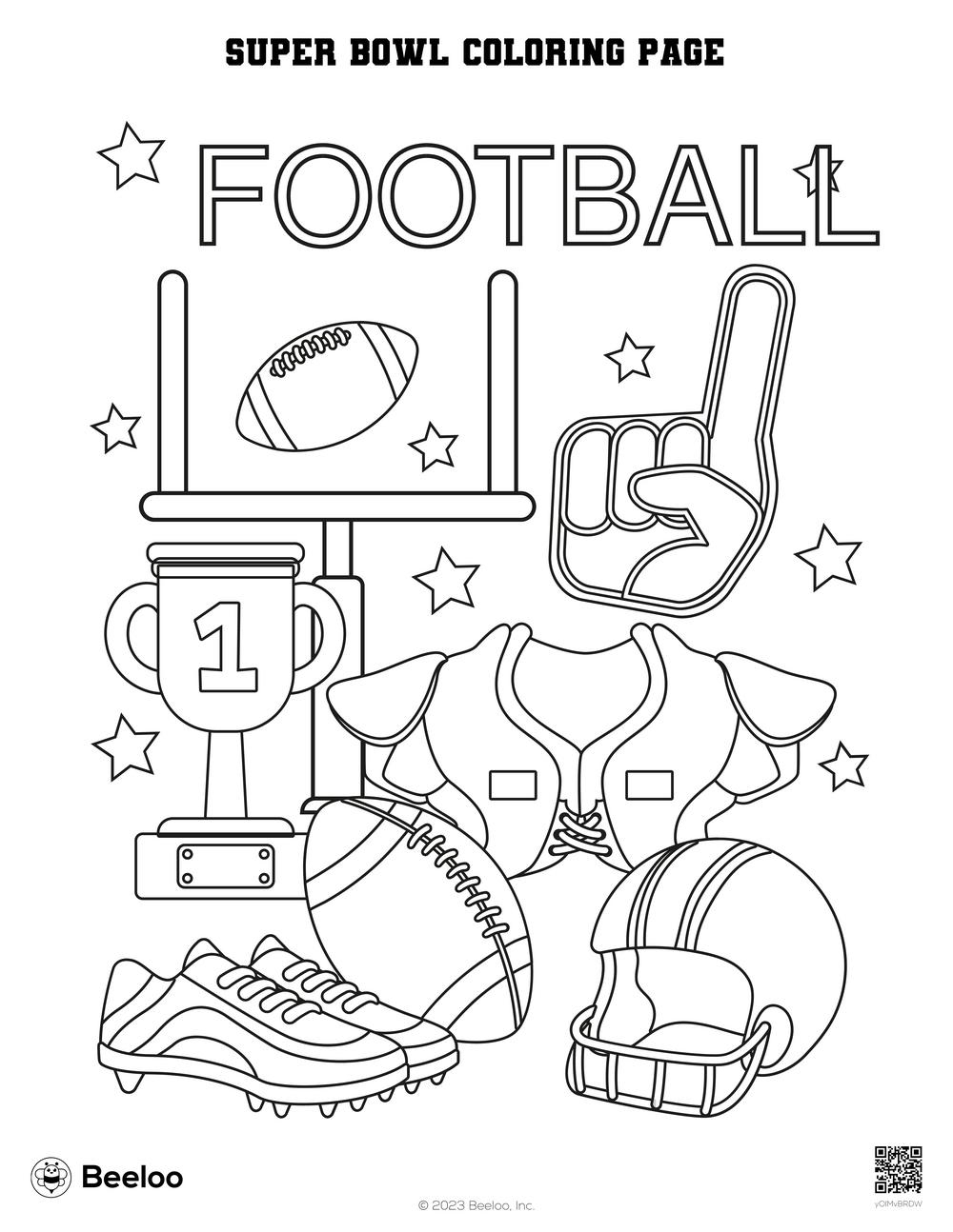 Super Bowl Coloring Page Beeloo Printable Crafts For Kids yOlMvBRDW