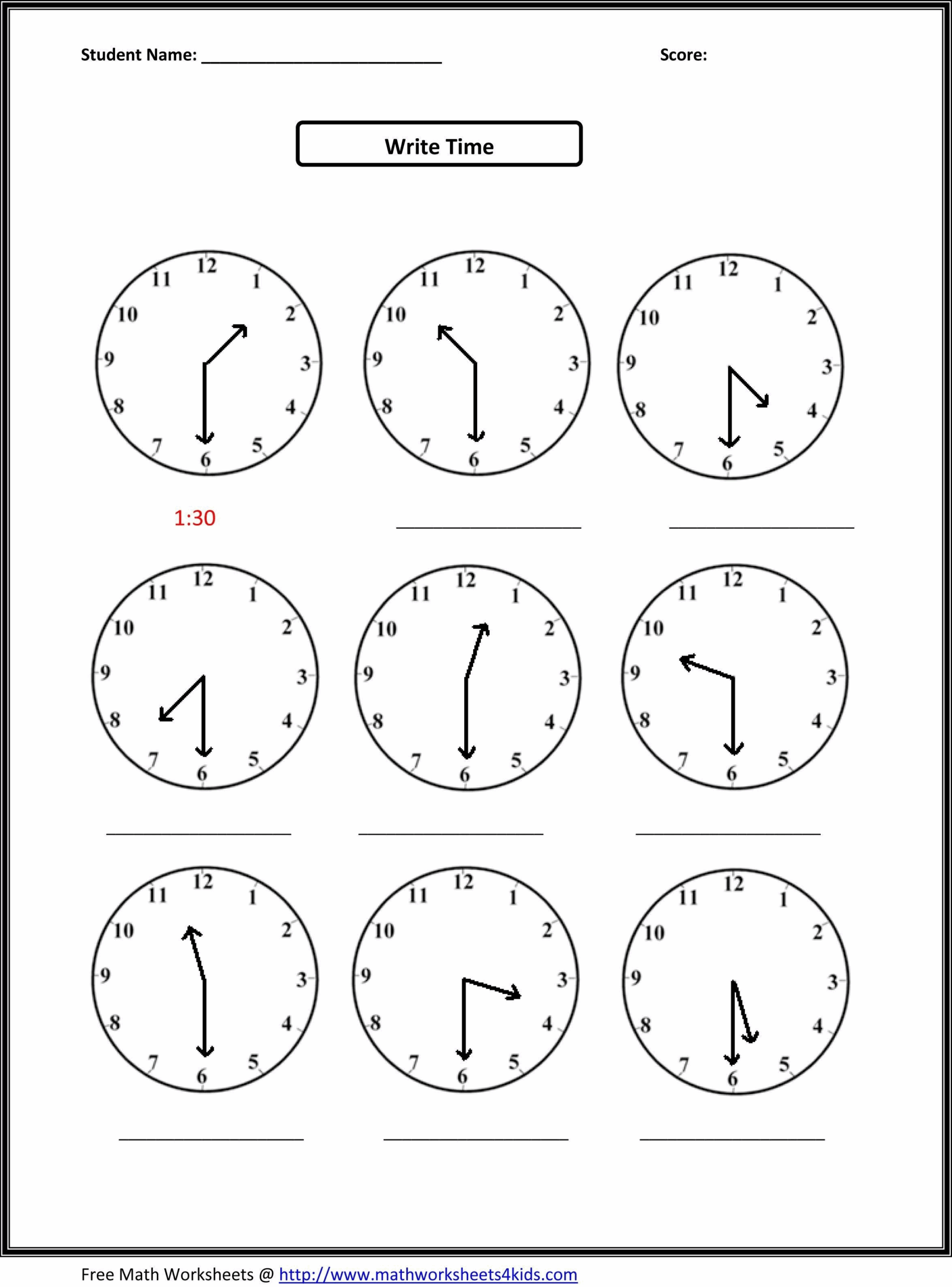 Telling Time Sheets Free Printable Subscribers Are Automatically
