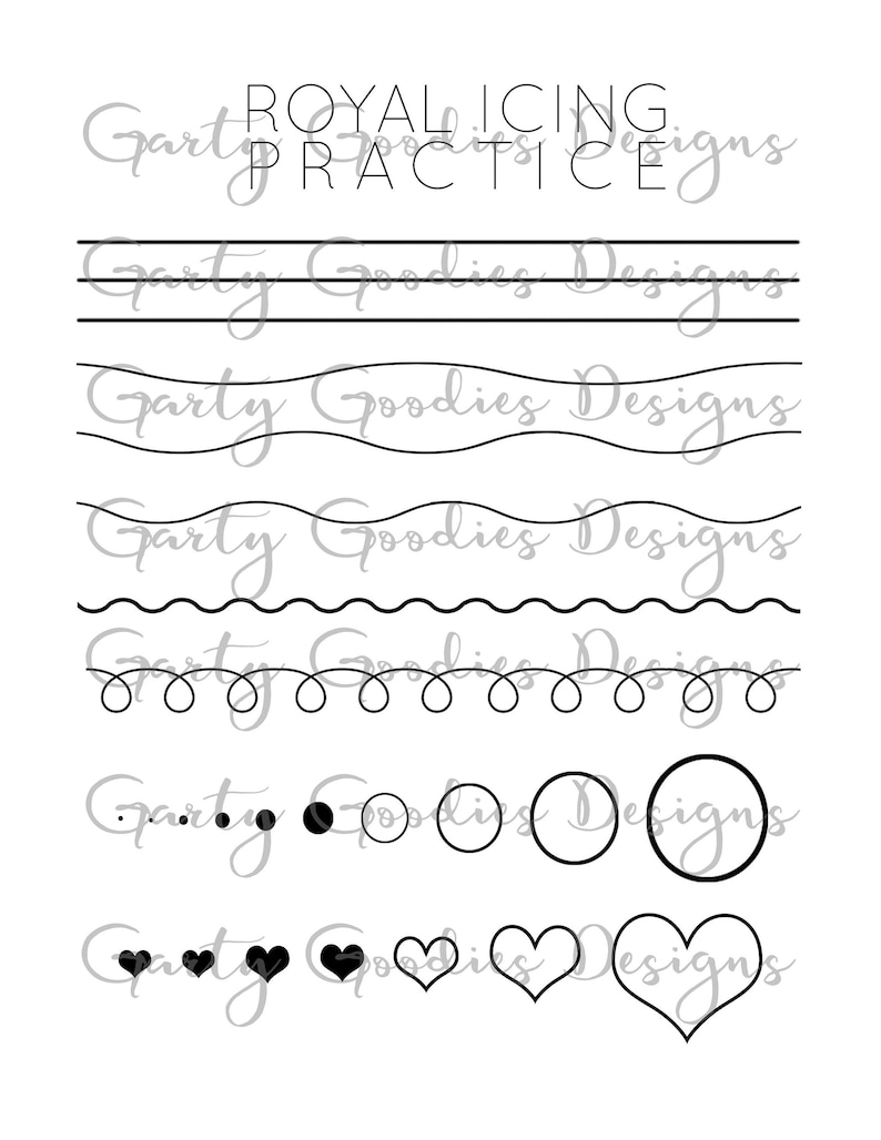 Template Free Printable Icing Practice Sheets Printable Templates