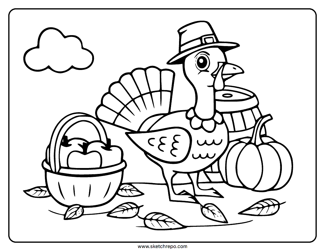 Thanksgiving Coloring Sheet Sketch Repo