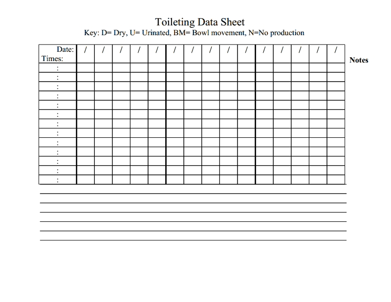 Toileting Data Sheet Printable Printable New Year Banners