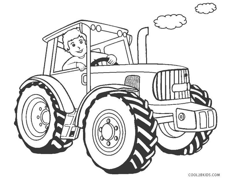 Tractor Coloring Sheet