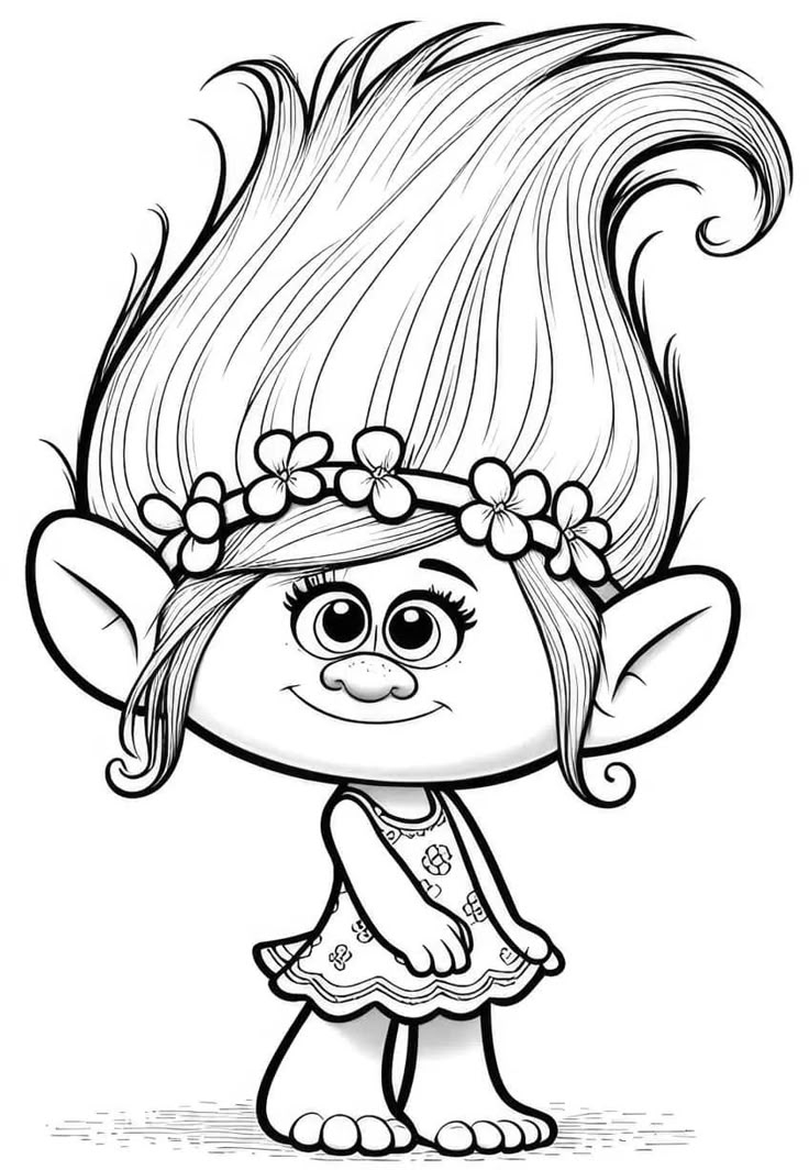 Trolls Coloring Pages 34 Free Sheets To Color Cartoon Coloring
