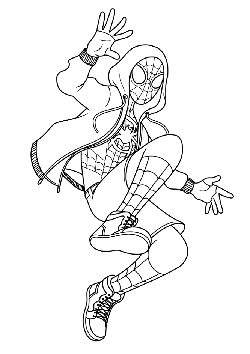 Ultimate Spiderman Miles Morales Coloring Pages 9 Printable Sheets 