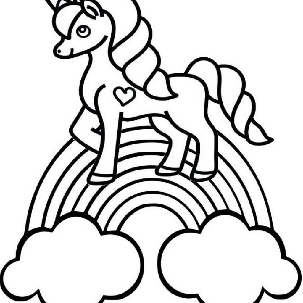 Unicorn Flies Over Rainbow Coloring Sheet Mitraland