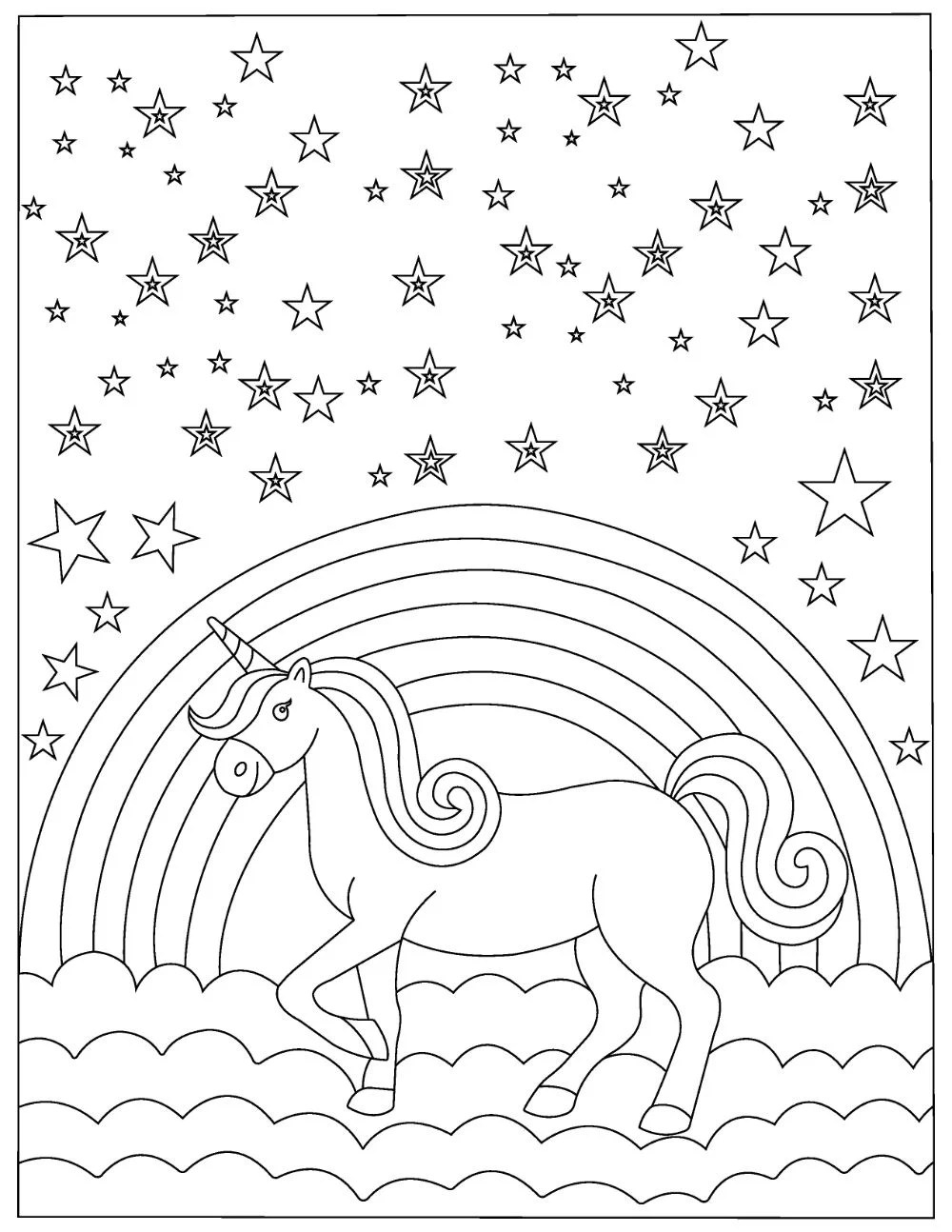 Unicorn Printable Coloring Sheets